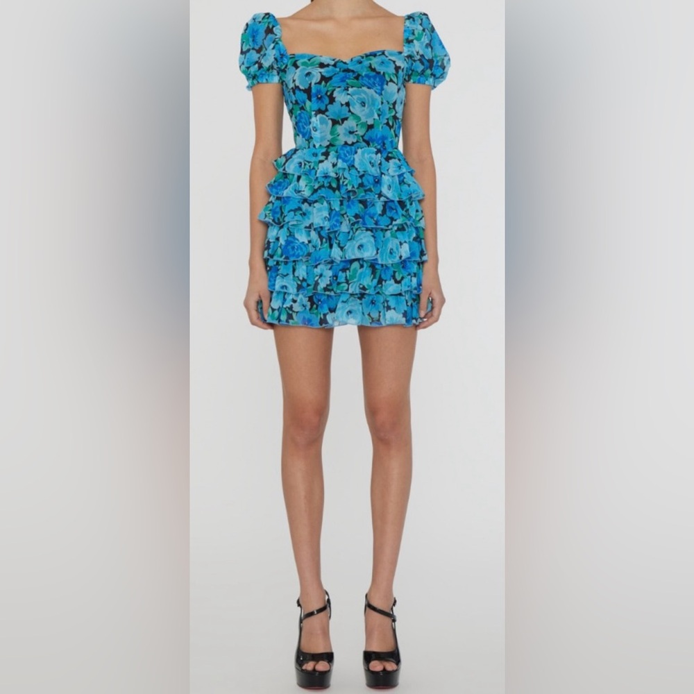 NWT ROTATE BIRGER CHRISTENSEN Ibiza
Floral Print Ruffle Dress US size 8